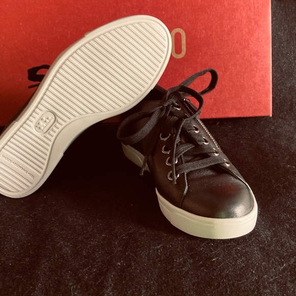 Black Leather Sneakers - Picture 3 of 3